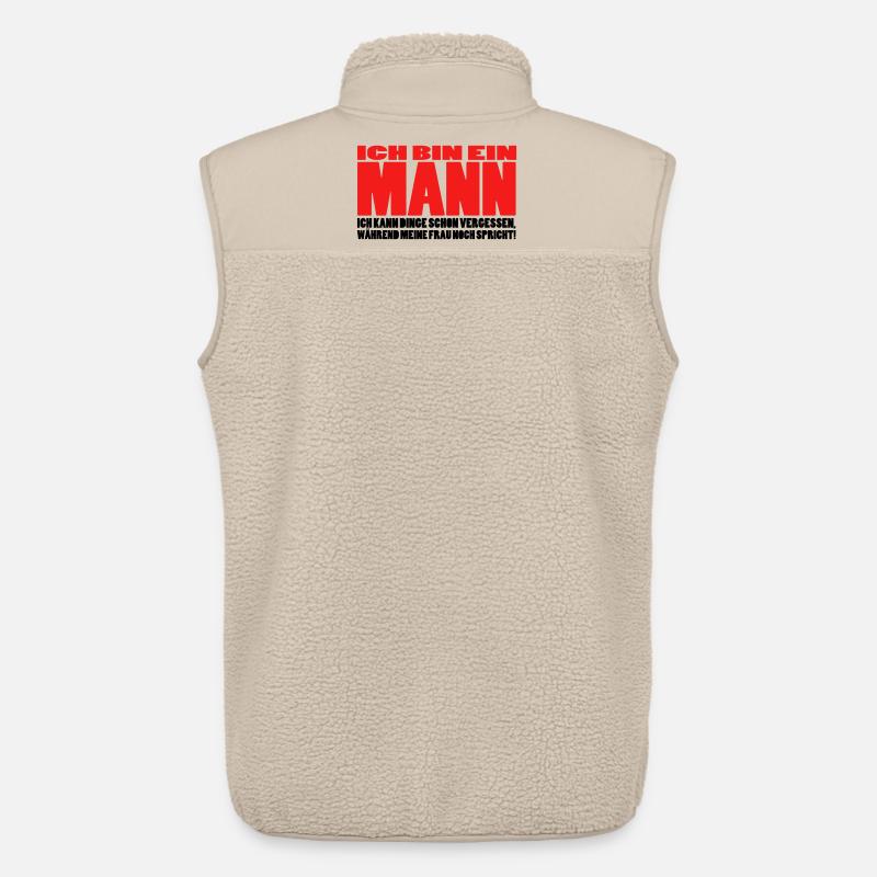mann spruch witzig männer ehemann ehe - Unisex Sherpaweste von Stanley/Stella - Beige