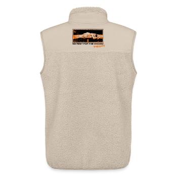 Parents at the limit – sleep is a myth - Unisex Sherpa Gilet by Stanley/Stella - beige - Back - AI Model Male 178 light (178cm)