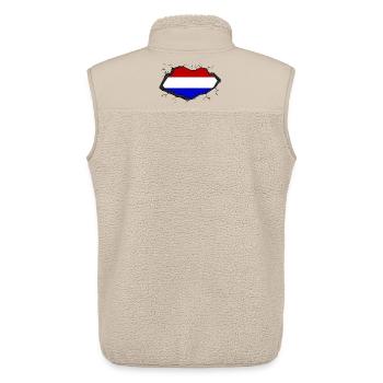 Percée du drapeau hollandais - Veste sans manches sherpa unisexe Stanley/Stella - beige - Dos - AI Model Male 178 light (178cm)