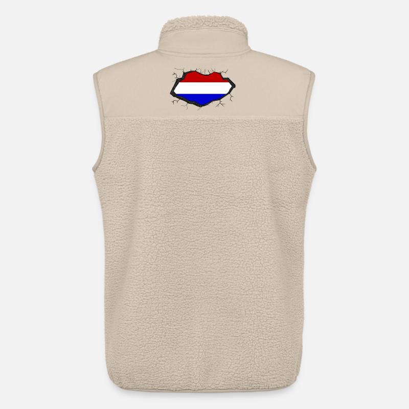 Holland Flagge Durchbruch - Unisex Sherpaweste von Stanley/Stella - Beige