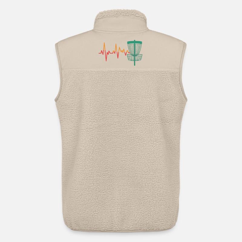 Herzschlag DiscGolf Motiv - Unisex Sherpaweste von Stanley/Stella - Beige
