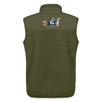 False Party – Knight, Rogue, Mage & Birth - Unisex Sherpa Gilet by Stanley/Stella - khaki - Back - AI Model Male 178 light (178cm)