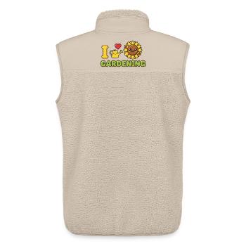Jardinier Tournesol - Veste sans manches sherpa unisexe Stanley/Stella - beige - Dos - AI Model Male 178 light (178cm)