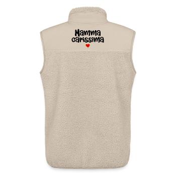 Mamma Carissima, Italia - Unisex Sherpa Gilet by Stanley/Stella - beige - Back - AI Model Male 178 light (178cm)