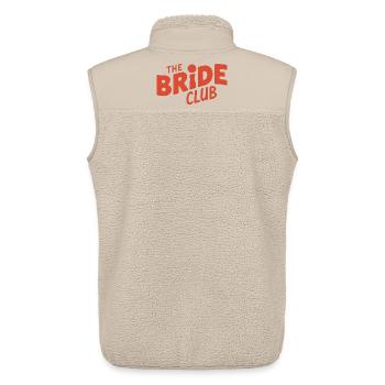 The Brides' Club Hochzeits-Junggesellinnenabschiedsmädchen - Unisex Sherpaweste von Stanley/Stella - Beige - Hinten - AI Model Male 178 light (178cm)
