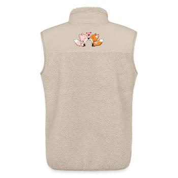 Fuchsverliebt - Unisex Sherpaweste von Stanley/Stella - Beige - Hinten - AI Model Male 178 light (178cm)