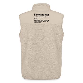 Saxophonist Definition - Unisex Sherpa Gilet by Stanley/Stella - beige - Back - AI Model Male 178 light (178cm)