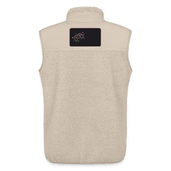 Colorful game controller on black background - Unisex Sherpa Gilet by Stanley/Stella - beige - Back - AI Model Male 178 light (178cm)