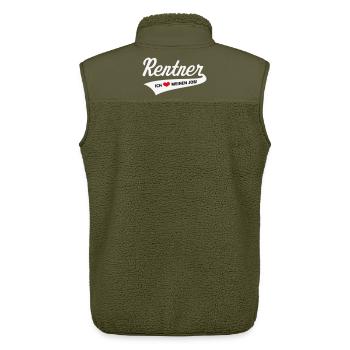 Rentner – Ich Liebe Meinen Job! (Ruhestand / 3C) - Unisex Sherpaweste von Stanley/Stella - Khaki - Hinten - AI Model Male 178 light (178cm)