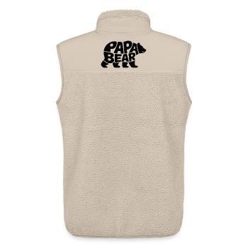 Papa Bear - Unisex Sherpa Gilet by Stanley/Stella - beige - Back - AI Model Male 178 light (178cm)