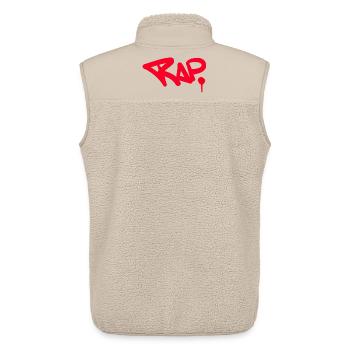 Rap Graffiti Spray Design für Fans - Unisex Sherpaweste von Stanley/Stella - Beige - Hinten - AI Model Male 178 light (178cm)