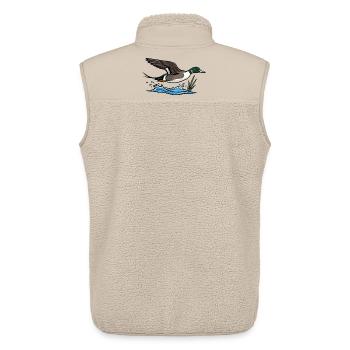 Nördlicher Pintail in Flight Wilde Natur - Unisex Sherpaweste von Stanley/Stella - Beige - Hinten - AI Model Male 178 light (178cm)