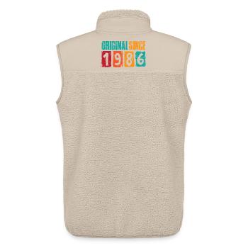 Original Since 1986 - Unisex Sherpa Gilet by Stanley/Stella - beige - Back - AI Model Male 178 light (178cm)