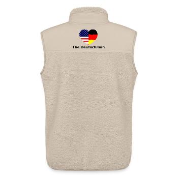 Heart Flag USADeutschland Fusion - Veste sans manches sherpa unisexe Stanley/Stella - beige - Dos - AI Model Male 178 light (178cm)