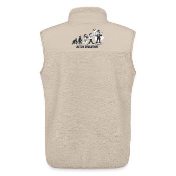Actor Evolution: Vom Affen zum Schauspieler - Unisex Sherpaweste von Stanley/Stella - Beige - Hinten - AI Model Male 178 light (178cm)
