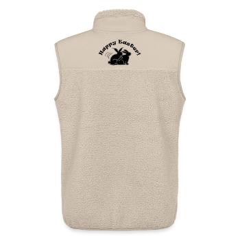 Hasen lustig Osterhasen frohe Ostern - Unisex Sherpaweste von Stanley/Stella - Beige - Hinten - AI Model Male 178 light (178cm)