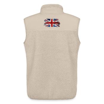 Großbritannien Vintage Flagge / Geschenk - Unisex Sherpaweste von Stanley/Stella - Beige - Hinten - AI Model Male 178 light (178cm)