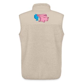 Energiestaubsauger Monster - Unisex Sherpaweste von Stanley/Stella - Beige - Hinten - AI Model Male 178 light (178cm)