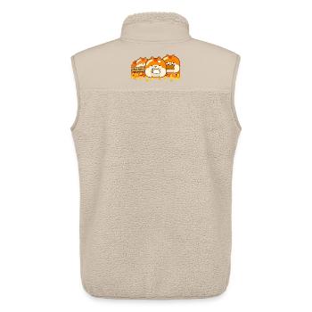 Autumn Hamster Cute Kawaii Rodents with Pumpkin - Unisex Sherpa Gilet by Stanley/Stella - beige - Back - AI Model Male 178 light (178cm)
