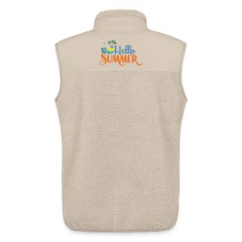 Hello Summmer - Unisex Sherpa Gilet by Stanley/Stella - beige - Back - AI Model Male 178 light (178cm)