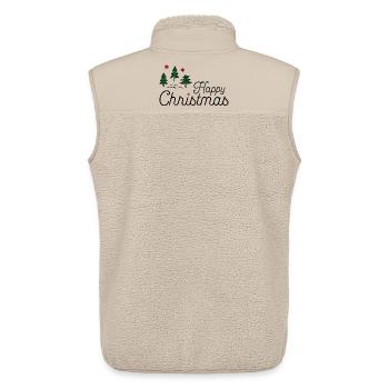 Weihnachtsdesign für Weihnachtsgeschenke - Unisex Sherpaweste von Stanley/Stella - Beige - Hinten - AI Model Male 178 light (178cm)