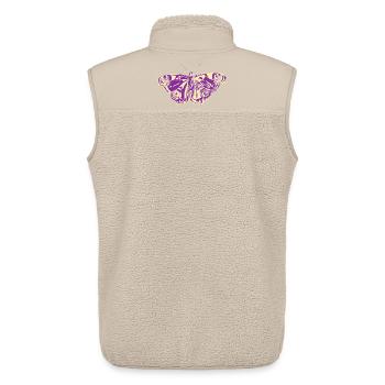 Lila-Gelber Schmetterling - Unisex Sherpaweste von Stanley/Stella - Beige - Hinten - AI Model Male 178 light (178cm)
