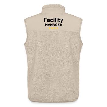 Facility Manager - Unisex Sherpa Gilet by Stanley/Stella - beige - Back - AI Model Male 178 light (178cm)