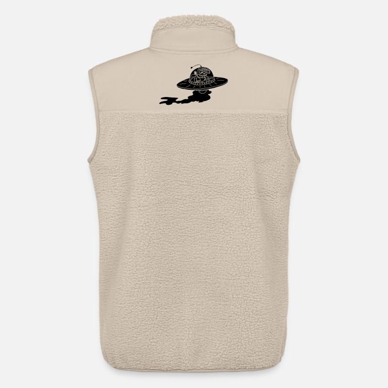 Außerirdisches Raumschiff (Schwarz) - Unisex Sherpaweste von Stanley/Stella - Beige
