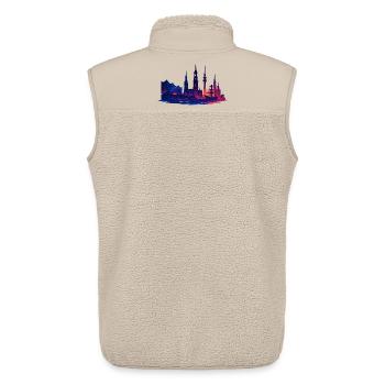 Hamburg Stadt Silhouette galaktisch edel Geschenk - Unisex Sherpaweste von Stanley/Stella - Beige - Hinten - AI Model Male 178 light (178cm)