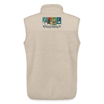 Gans Weihnachten Lustiger Weihnachtsmann Frohe Feiertage - Unisex Sherpaweste von Stanley/Stella - Beige - Hinten - AI Model Male 178 light (178cm)