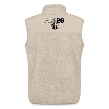 ABI 2026 Abitur du majeur - Don - Veste sans manches sherpa unisexe Stanley/Stella - beige - Dos - AI Model Male 178 light (178cm)