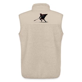 Spartanische Schatten- und Speer-Maskottchen Spartanische Tarnung - Unisex Sherpaweste von Stanley/Stella - Beige - Hinten - AI Model Male 178 light (178cm)