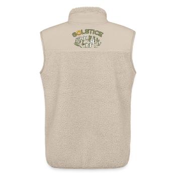 Litha Pagan Solstice d’été Midsommar - Veste sans manches sherpa unisexe Stanley/Stella - beige - Dos - AI Model Male 178 light (178cm)