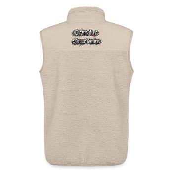 CyberFusion - Hard Skull Tender Heart - Unisex Sherpa Gilet by Stanley/Stella - beige - Back - AI Model Male 178 light (178cm)