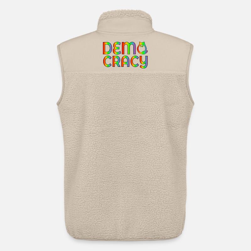 Démocratie électorale des chats - Veste sans manches sherpa unisexe Stanley/Stella - beige