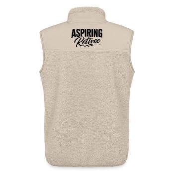 Aspiring Retiree - Unisex Sherpa Gilet by Stanley/Stella - beige - Back - AI Model Male 178 light (178cm)