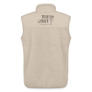 Team Braut Cocktail Motiv – Hochzeit - Unisex Sherpaweste von Stanley/Stella - Beige - Hinten - AI Model Male 178 light (178cm)