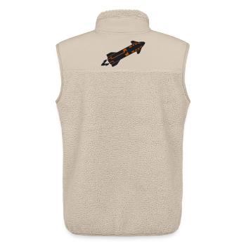 Raumschiff Rakete Silhouette - Unisex Sherpaweste von Stanley/Stella - Beige - Hinten - AI Model Male 178 light (178cm)