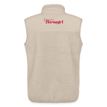 Professional Horsegirl - Unisex Sherpa Gilet by Stanley/Stella - beige - Back - AI Model Male 178 light (178cm)