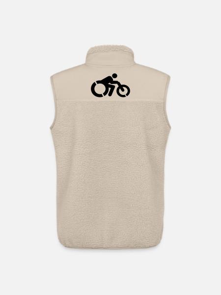 Rollstuhlfahrer mit Handbike # - Unisex Sherpaweste von Stanley/Stella - Beige