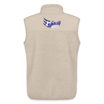 Bleu & blanc une idée cadeau à vie - Veste sans manches sherpa unisexe Stanley/Stella - beige - Dos - AI Model Male 178 light (178cm)