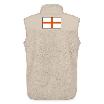England Flagge 2 - Unisex Sherpaweste von Stanley/Stella - Beige - Hinten - AI Model Male 178 light (178cm)