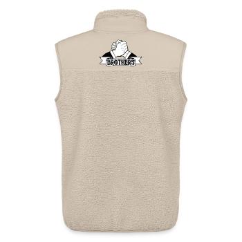 brother brothers friend buddy thick bro brudi bros - Unisex Sherpa Gilet by Stanley/Stella - beige - Back - AI Model Male 178 light (178cm)