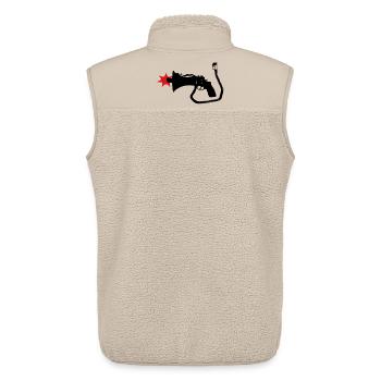 Phoneshot - Unisex Sherpaweste von Stanley/Stella - Beige - Hinten - AI Model Male 178 light (178cm)