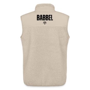 Babbel - Unisex Sherpaweste von Stanley/Stella - Beige - Hinten - AI Model Male 178 light (178cm)