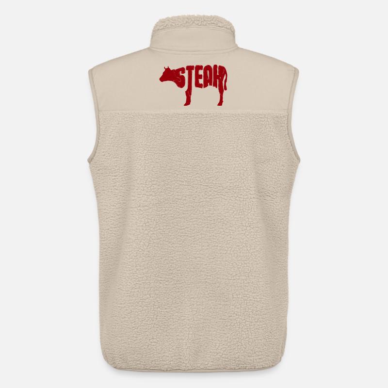 Rotes Steak Rind Silhouette - Unisex Sherpaweste von Stanley/Stella - Beige
