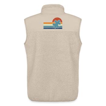 Vintage Autism Sunset - Unisex Sherpaweste von Stanley/Stella - Beige - Hinten - AI Model Male 178 light (178cm)
