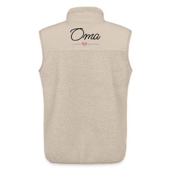 Grandma Heart Gift Best Grandmother - Unisex Sherpa Gilet by Stanley/Stella - beige - Back - AI Model Male 178 light (178cm)