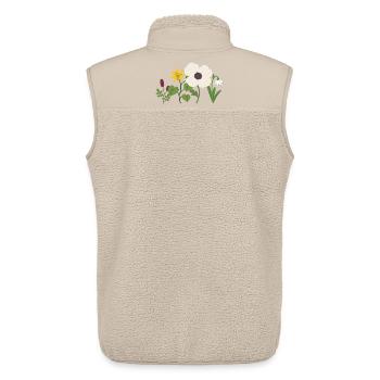 Blumen · Natur · Mohn - Unisex Sherpaweste von Stanley/Stella - Beige - Hinten - AI Model Male 178 light (178cm)