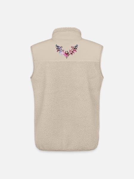Bat Tattoo Watercolor - Unisex Sherpa Gilet by Stanley/Stella - beige